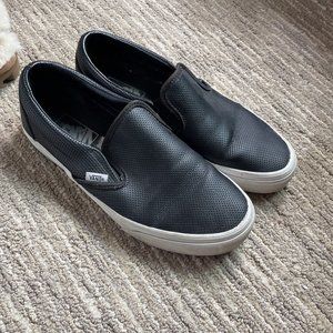Black Vans - Slip on Tennis Shoes